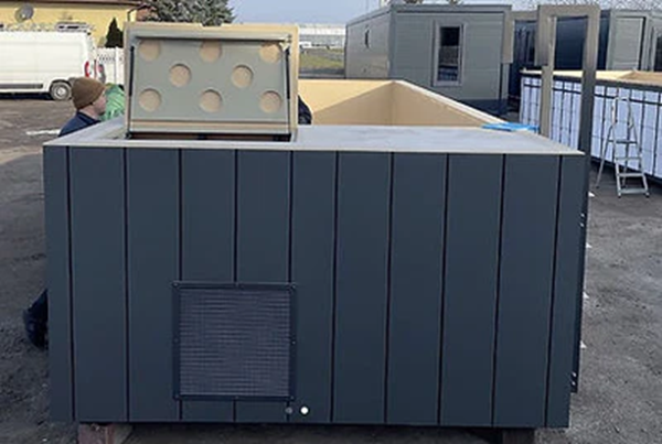 Constructieve polypropyleen container – ideaal voor zwembaden, 6,5 x 2,6 m