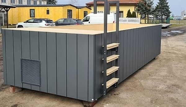 Constructieve polypropyleen container – ideaal voor zwembaden, 6,5 x 2,6 m