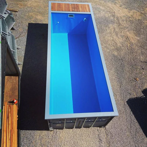 Compacte zwembadcontainer – 6 meter lang