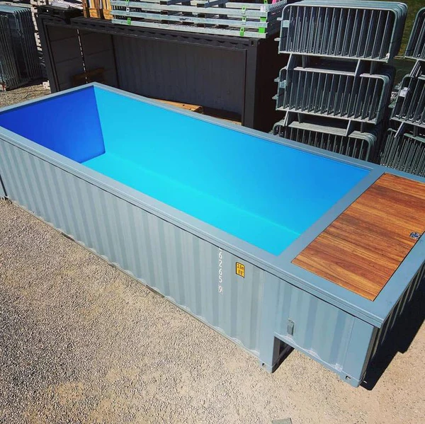 Compacte zwembadcontainer – 6 meter lang