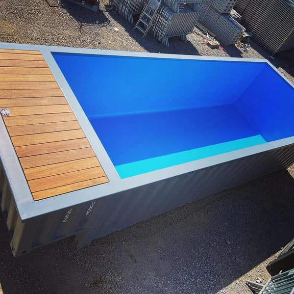Compacte zwembadcontainer – 6 meter lang