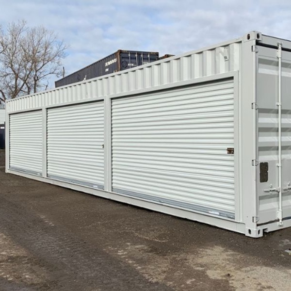40-voets container met 3 sectionaaldeuren