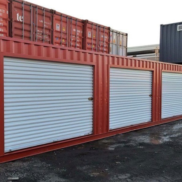 40-voets container met 3 sectionaaldeuren