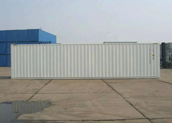 40-voets zeecontainer, wit – Nieuw